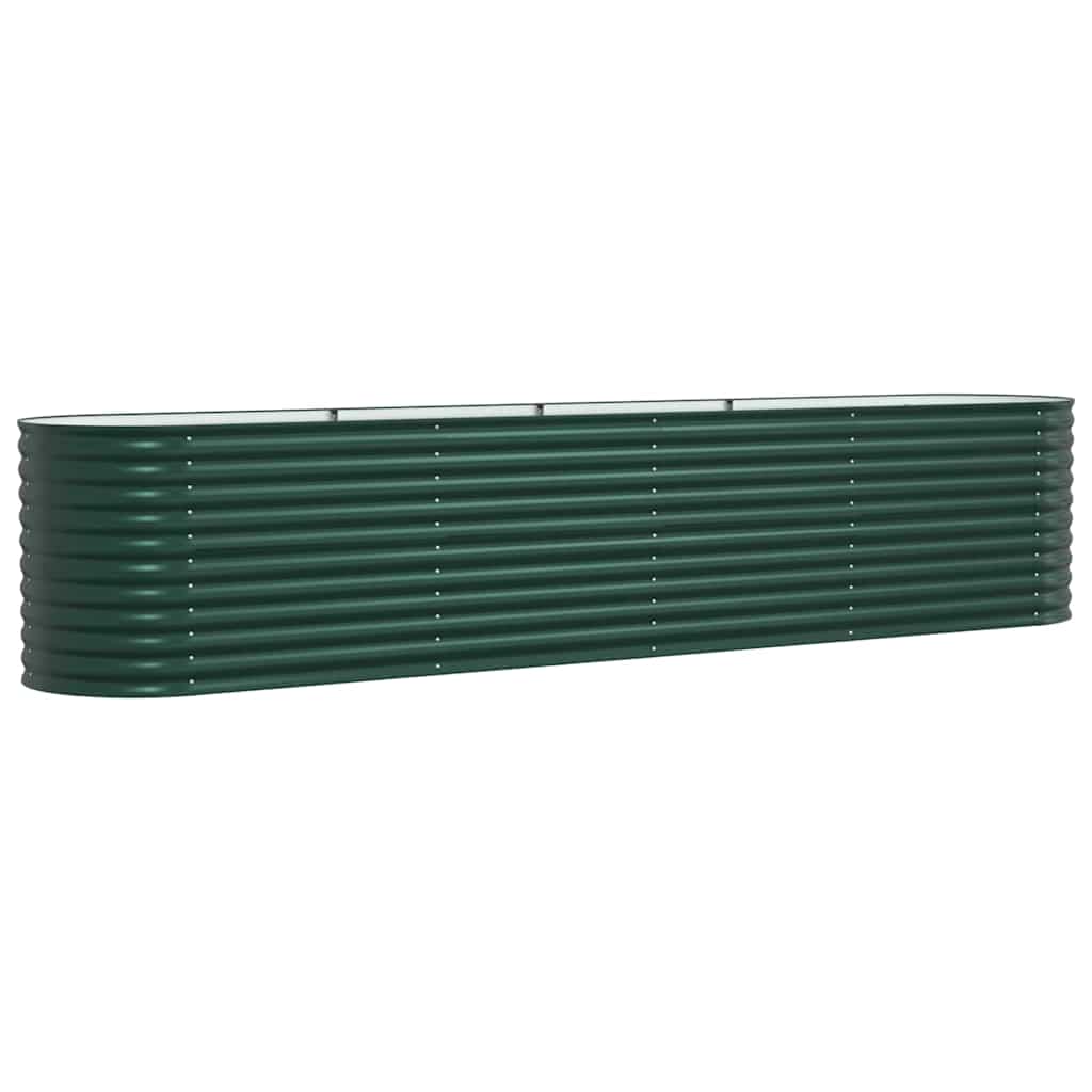 vidaXL Hochbeet Grün 400 x 80 x 81 cm Stahl