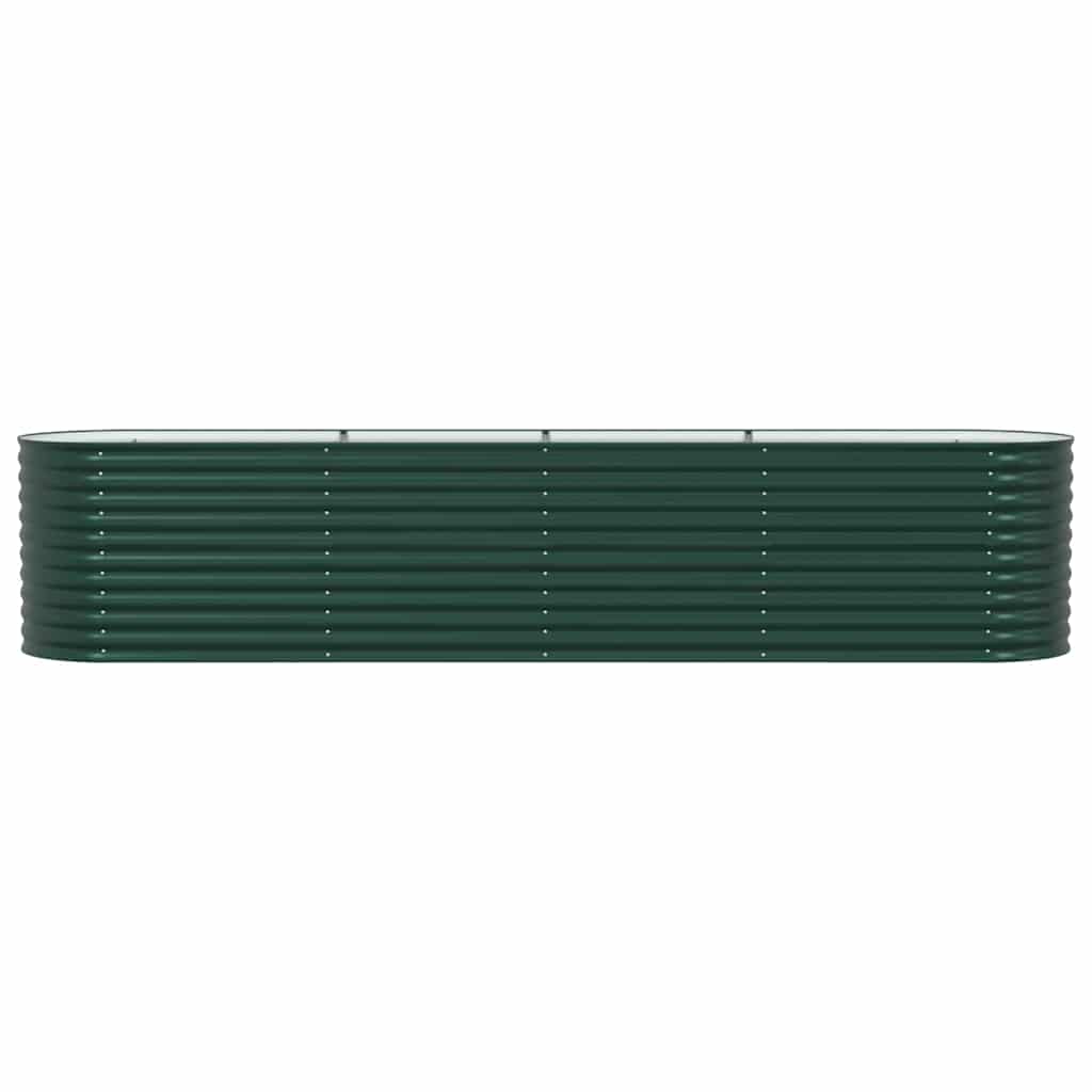 vidaXL Hochbeet Grün 400 x 80 x 81 cm Stahl