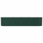 vidaXL Hochbeet Grün 400 x 80 x 81 cm Stahl