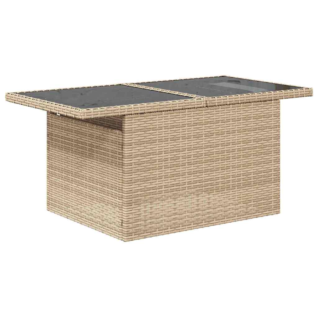 vidaXL Gartensofa-set mit Kissen 11 pcs Beige und Hellgrau Poly-Rattan