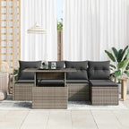 vidaXL Garten-Sofa-Set mit Kissen 6 pcs Grau