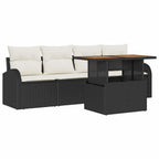 vidaXL Garten-Sofa-Set 5 pcs Schwarz und Creme