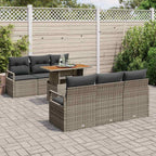 vidaXL Garten-Sofa-Set mit Kissen 7 pcs Grau