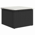 vidaXL Garten Essgruppe mit Kissen 6 pcs Schwarz und Creme