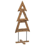 vidaXL Weihnachtsbaum mit Ständer Braun 90 cm Massivholz Teak
