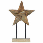 vidaXL Weihnachtsstern Braun 31 x 15 x 46 cm Massivholz Teak