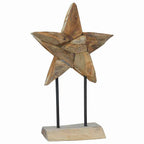 vidaXL Weihnachtsstern Braun 31 x 15 x 46 cm Massivholz Teak