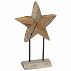 vidaXL Weihnachtsstern Braun 31 x 15 x 46 cm Massivholz Teak