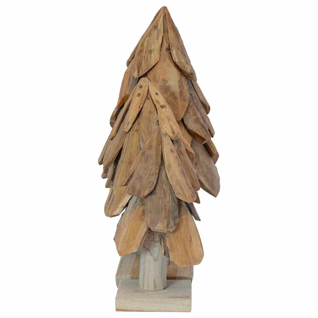 vidaXL Weihnachtsbaum mit Ständer 3 pcs Braun Massivholz Teak
