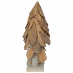 vidaXL Weihnachtsbaum mit Ständer 3 pcs Braun Massivholz Teak