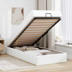 vidaXL Bettgestell mit Matratze Sonstiges 2 pcs Weiß PVC