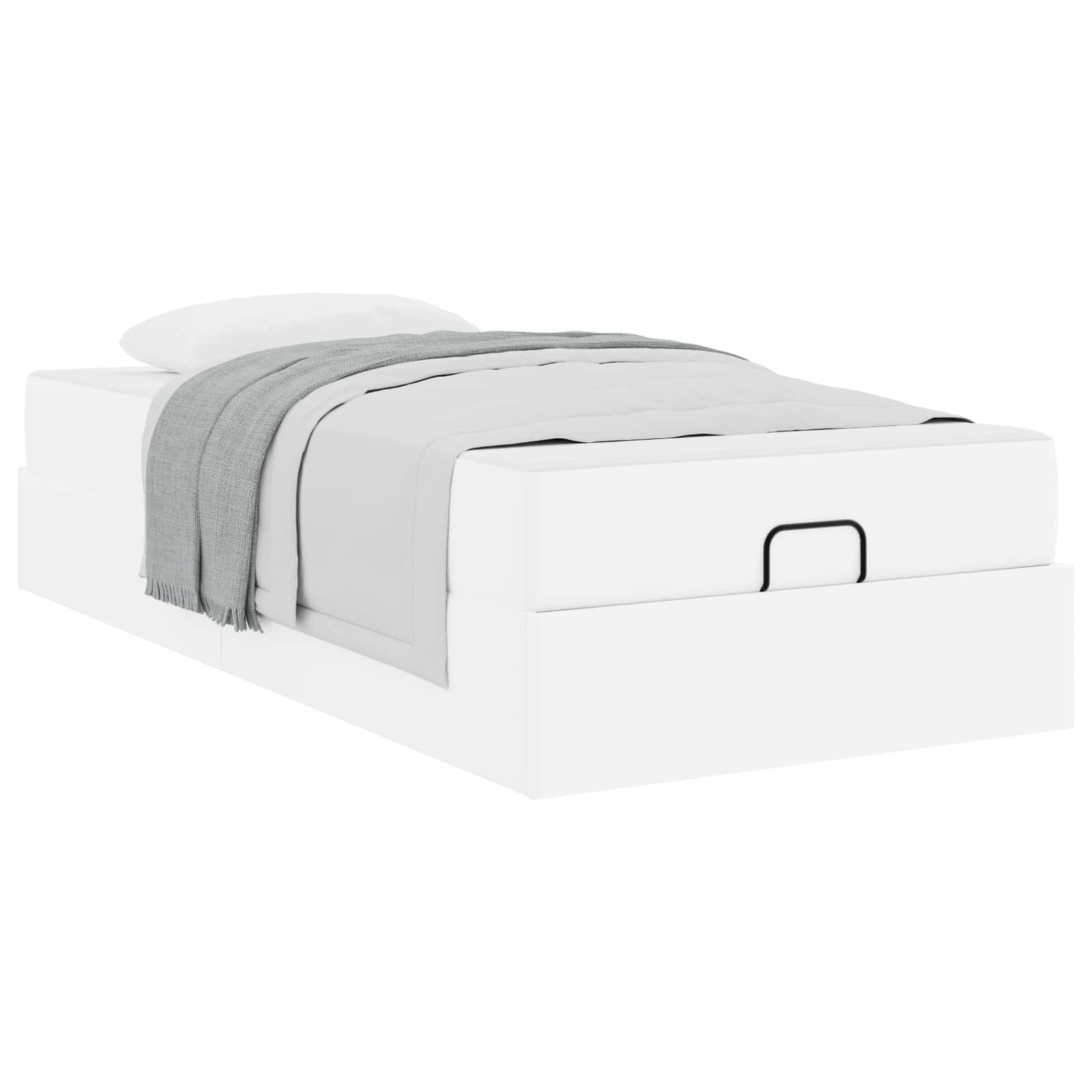 vidaXL Bettgestell mit Matratze Sonstiges 2 pcs Weiß PVC