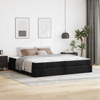 vidaXL Bettgestell mit Matratze mit Matratze 2 pcs Schwarz PVC