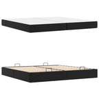 vidaXL Bettgestell mit Matratze mit Matratze 2 pcs Schwarz PVC