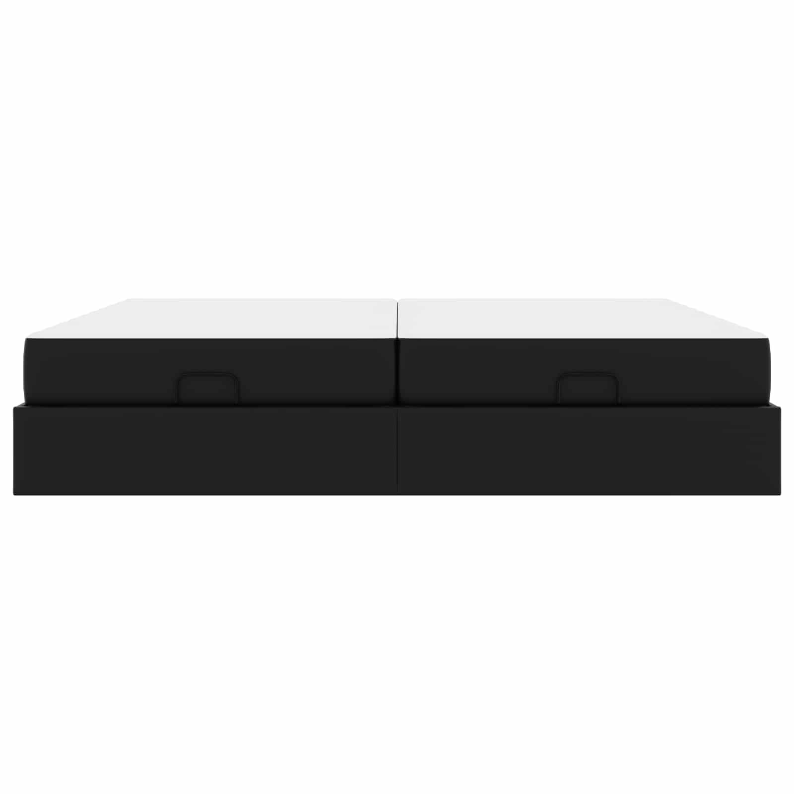 vidaXL Bettgestell mit Matratze mit Matratze 2 pcs Schwarz PVC