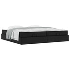 vidaXL Bettgestell mit Matratze mit Matratze 2 pcs Schwarz PVC