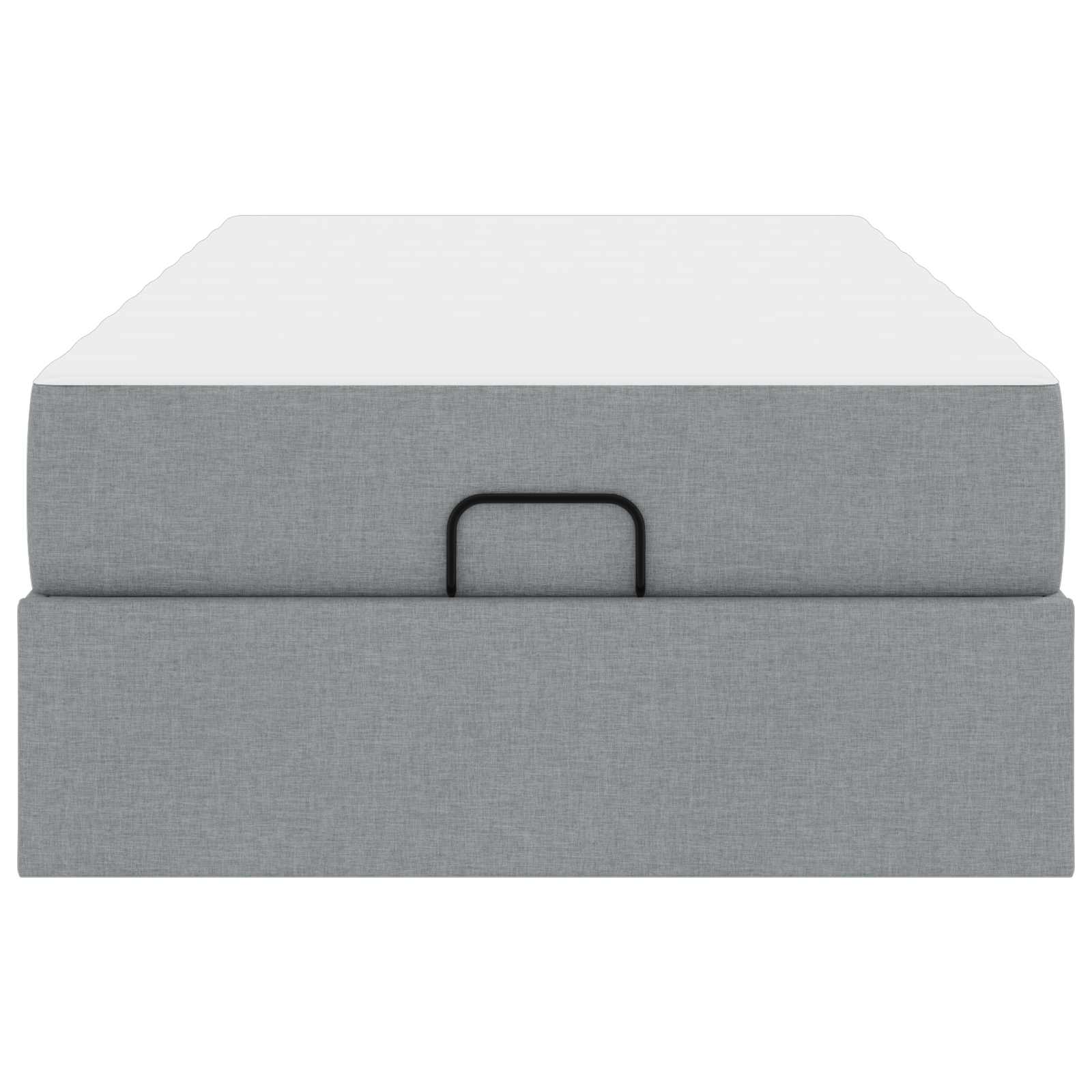 vidaXL Bettgestell mit Matratze 2 pcs Hellgrau Stoff