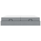 vidaXL Bettgestell mit Matratze mit Matratze 2 pcs Hellgrau Stoff