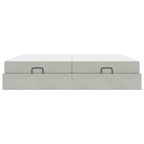 vidaXL Bettgestell mit Matratze mit Matratze 2 pcs Hellgrau Samt