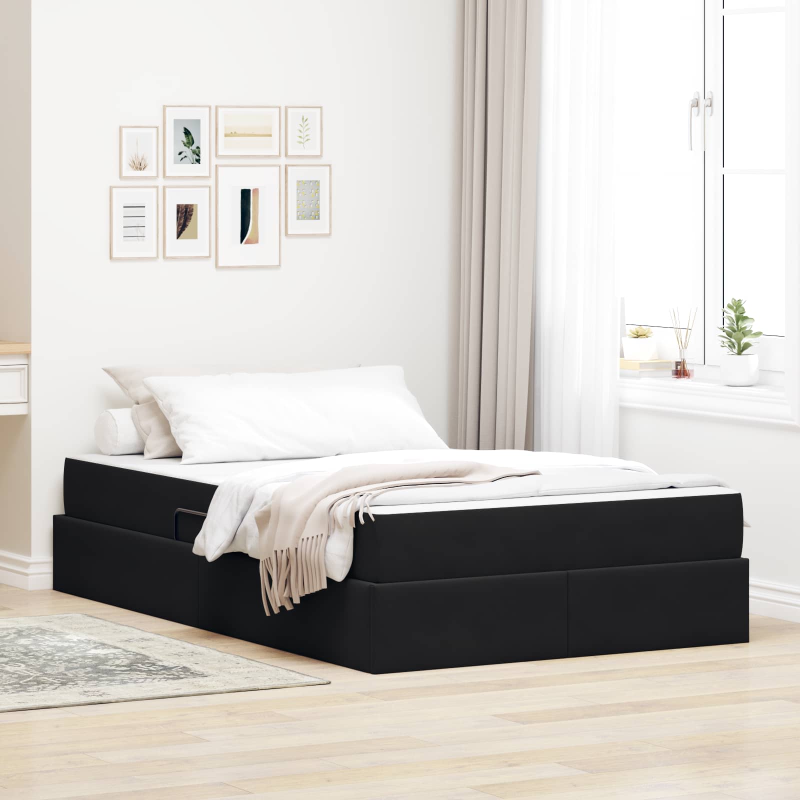 vidaXL Aufbewahrungsbett mit Matratze Hellgrau 90 x 190 cm Samt