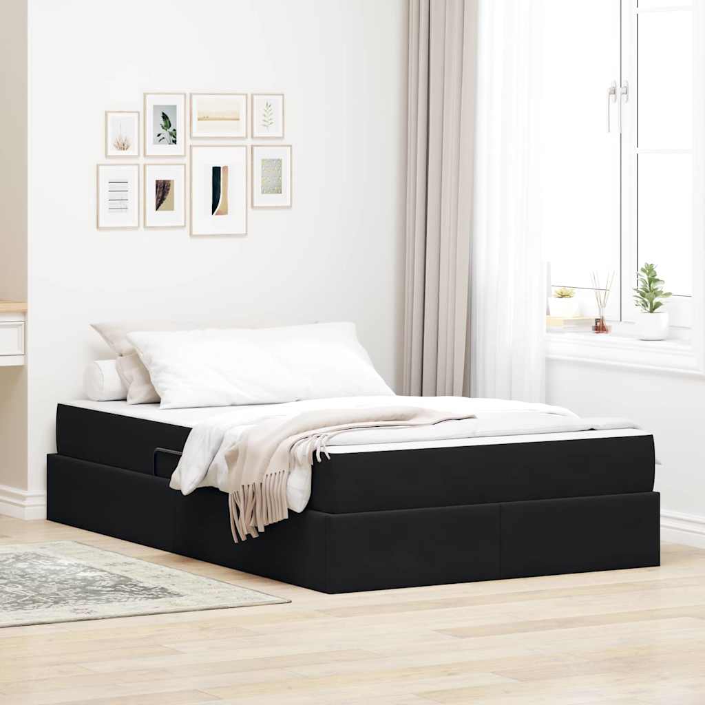 vidaXL Aufbewahrungsbett mit Matratze Hellgrau 90 x 190 cm Samt