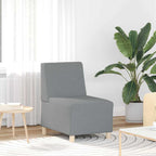 vidaXL Modulares Armfreies Sofa 2 pcs Hellgrau 55 x 74 x 82 cm Stoff