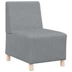 vidaXL Modulares Armfreies Sofa 2 pcs Hellgrau 55 x 74 x 82 cm Stoff