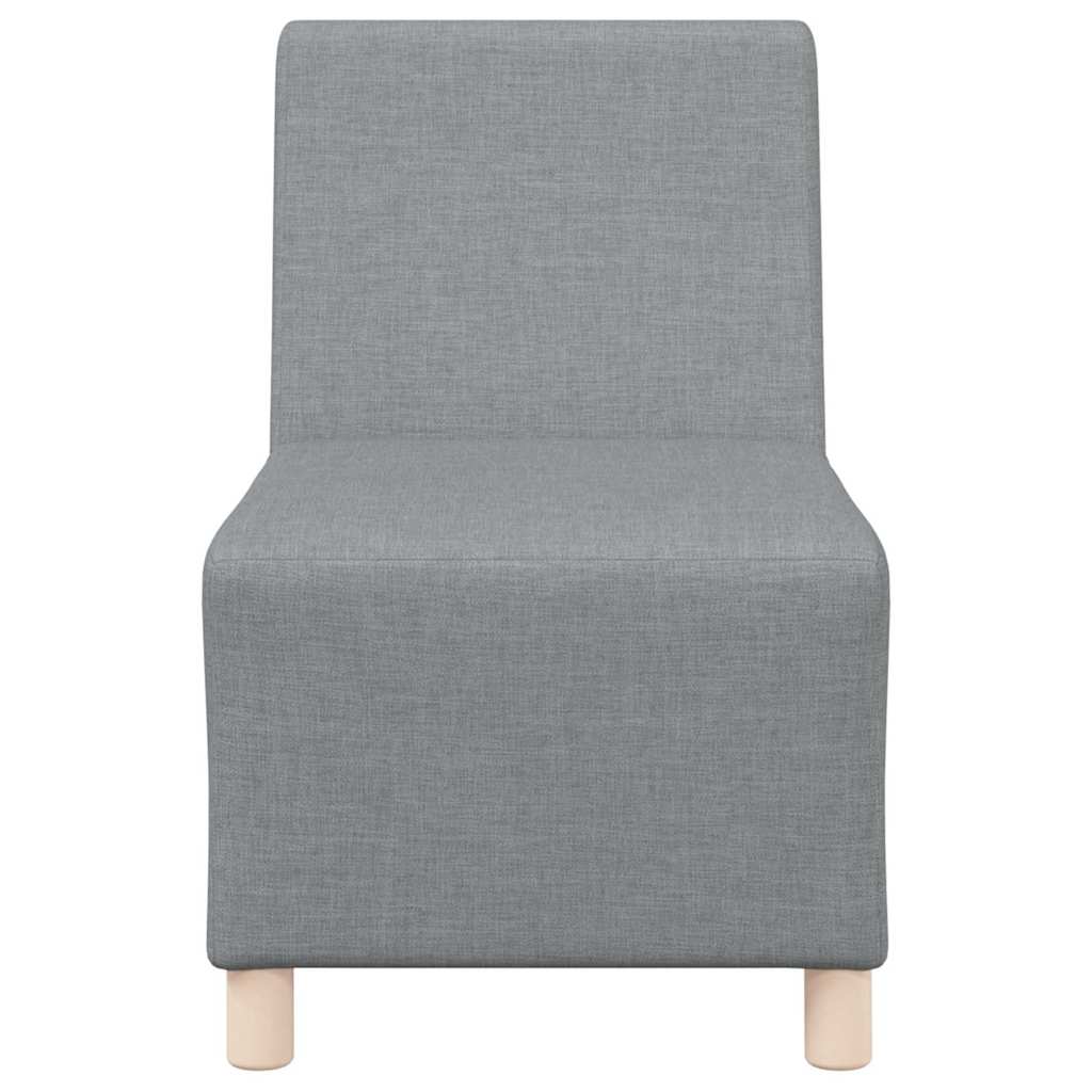 vidaXL Modulares Armfreies Sofa 2 pcs Hellgrau 55 x 74 x 82 cm Stoff