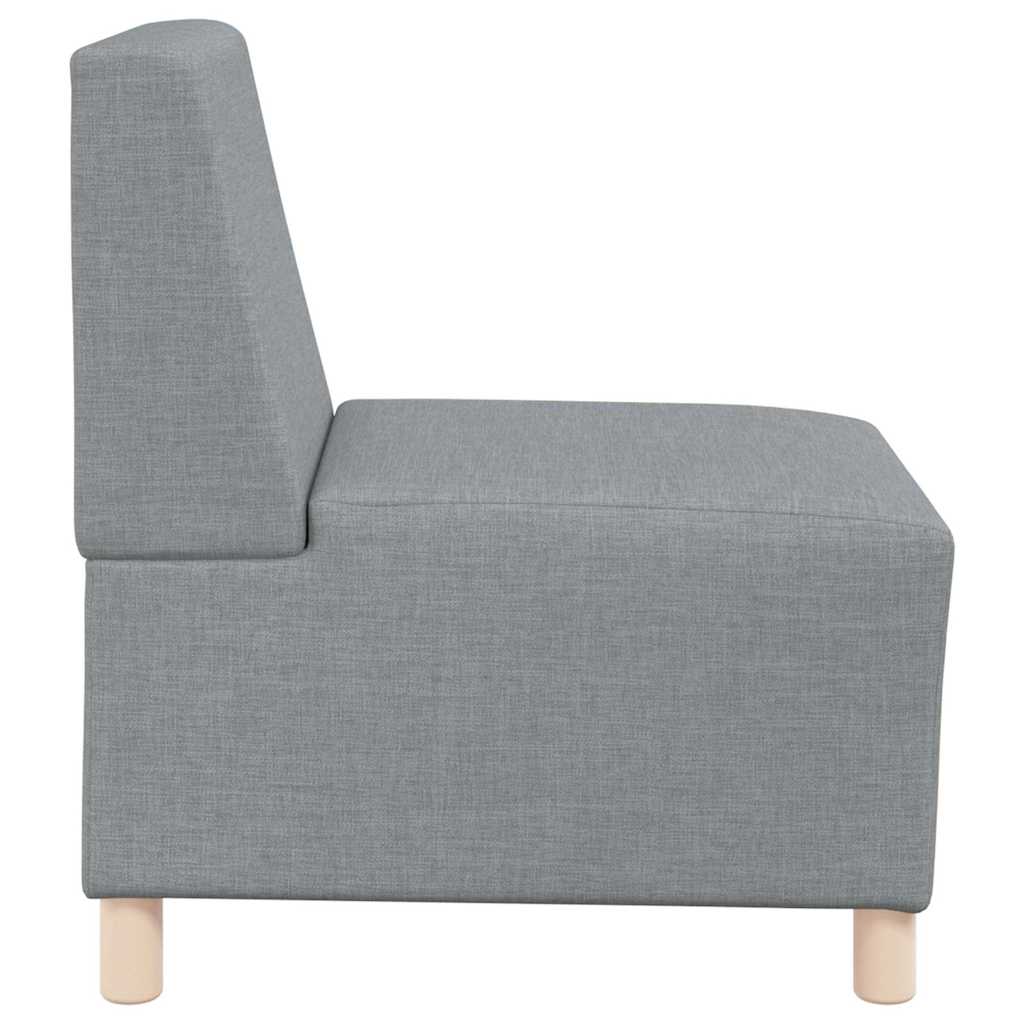 vidaXL Modulares Armfreies Sofa 2 pcs Hellgrau 55 x 74 x 82 cm Stoff