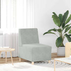 vidaXL Modulares Armfreies Sofa 2 pcs Hellgrau 55 x 74 x 82 cm Samt