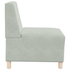 vidaXL Modulares Armfreies Sofa 2 pcs Hellgrau 55 x 74 x 82 cm Samt