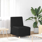 vidaXL Modulares Armfreies Sofa 2 pcs Schwarz 55 x 74 x 82 cm