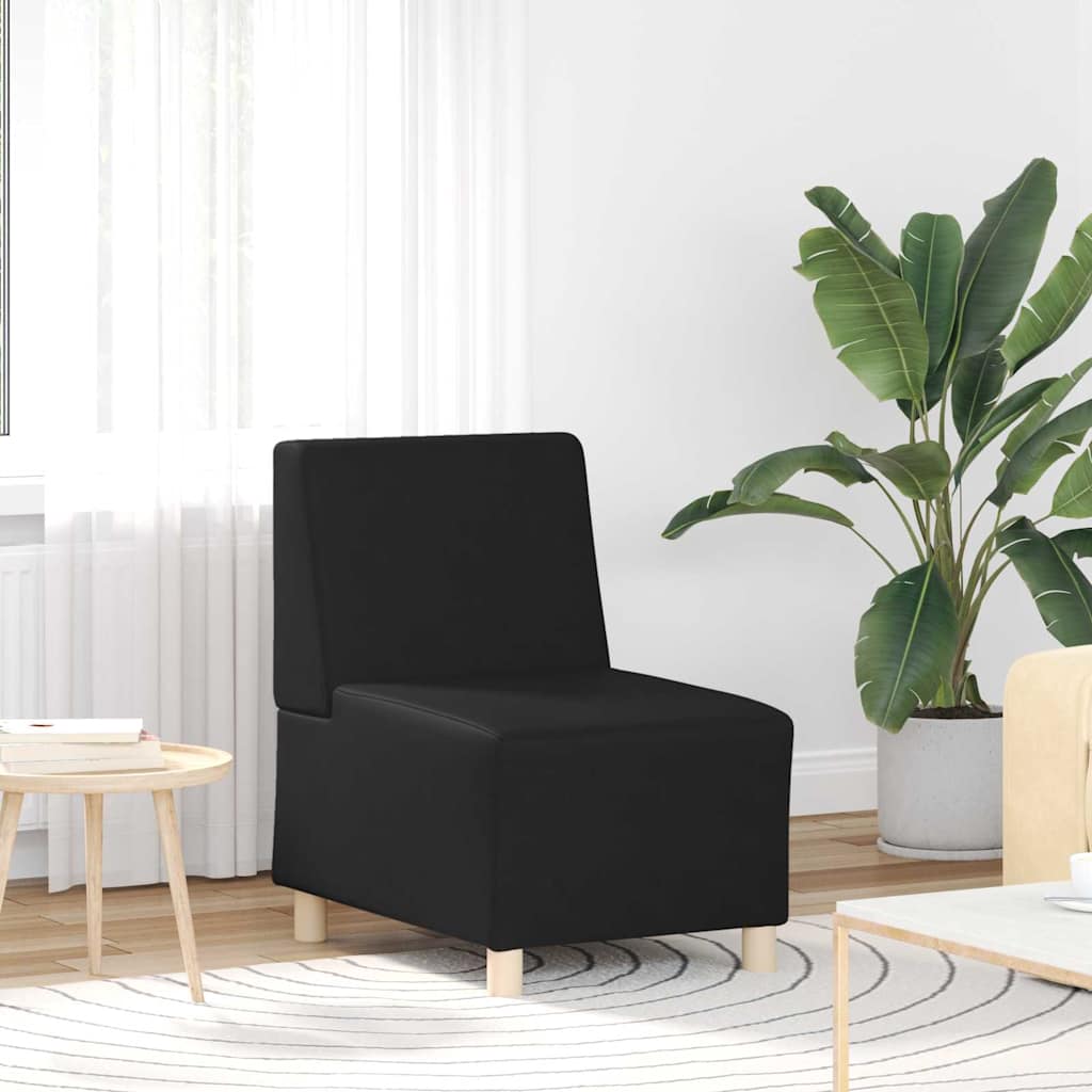 vidaXL Modulares Armfreies Sofa 2 pcs Schwarz 55 x 74 x 82 cm