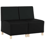 vidaXL Modulares Armfreies Sofa 2 pcs Schwarz 55 x 74 x 82 cm