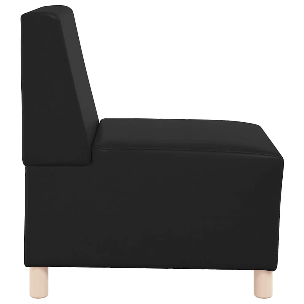 vidaXL Modulares Armfreies Sofa 2 pcs Schwarz 55 x 74 x 82 cm