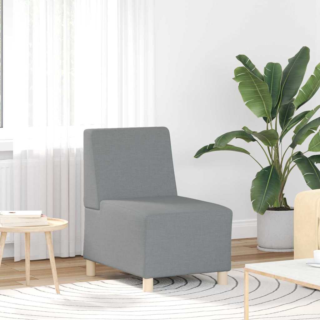 vidaXL Modulares Armfreies Sofa 3 pcs Hellgrau 55 x 74 x 82 cm Stoff