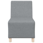 vidaXL Modulares Armfreies Sofa 3 pcs Hellgrau 55 x 74 x 82 cm Stoff