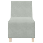 vidaXL Modulares Armfreies Sofa 3 pcs Hellgrau 55 x 74 x 82 cm Samt