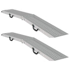 vidaXL Faltbare Rampe 200kg pro Rampe 2 pcs Silber 166 x 23 x 4,5 cm