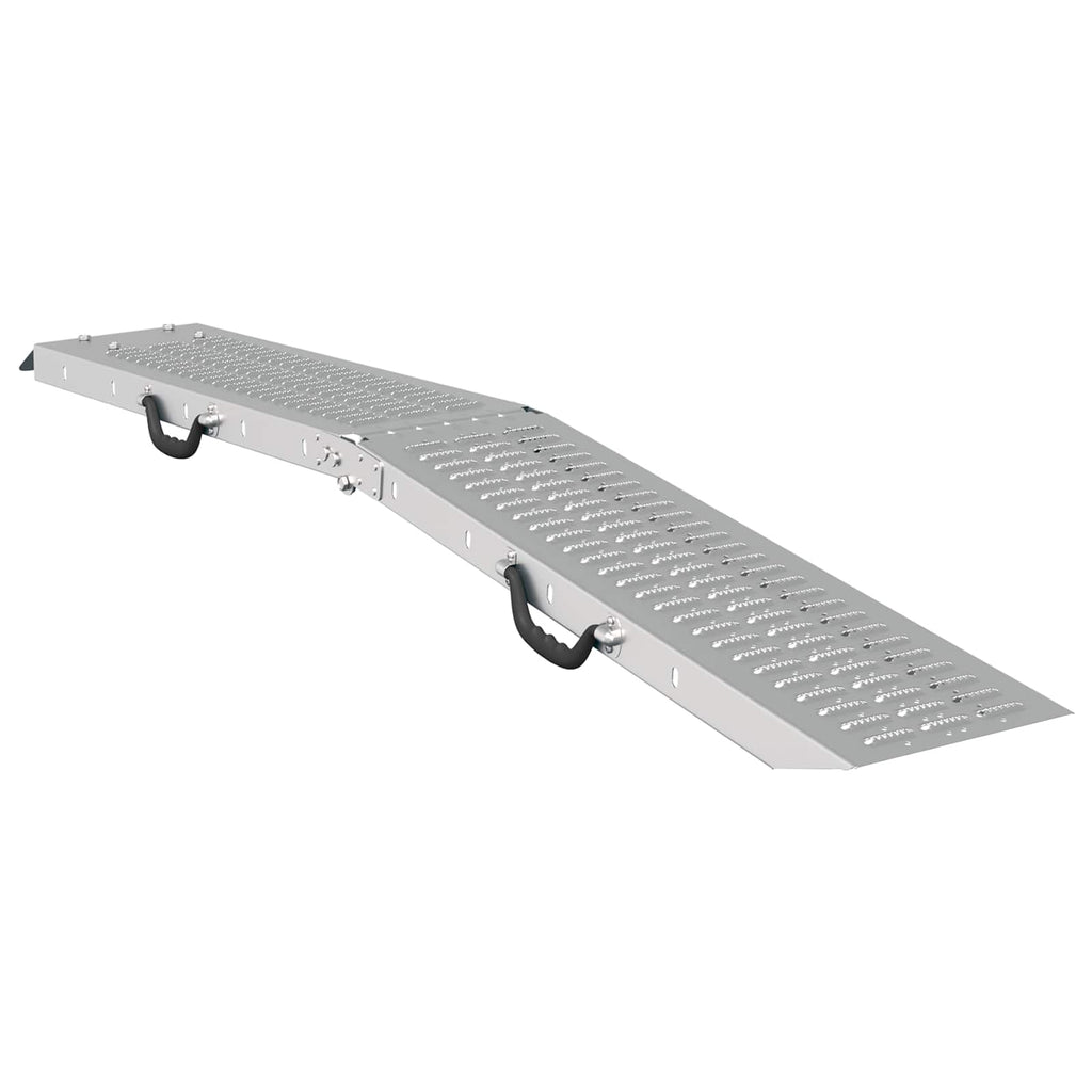 vidaXL Faltbare Rampe 200kg pro Rampe 2 pcs Silber 166 x 23 x 4,5 cm