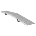 vidaXL Faltbare Rampe 200kg pro Rampe 2 pcs Silber 166 x 23 x 4,5 cm