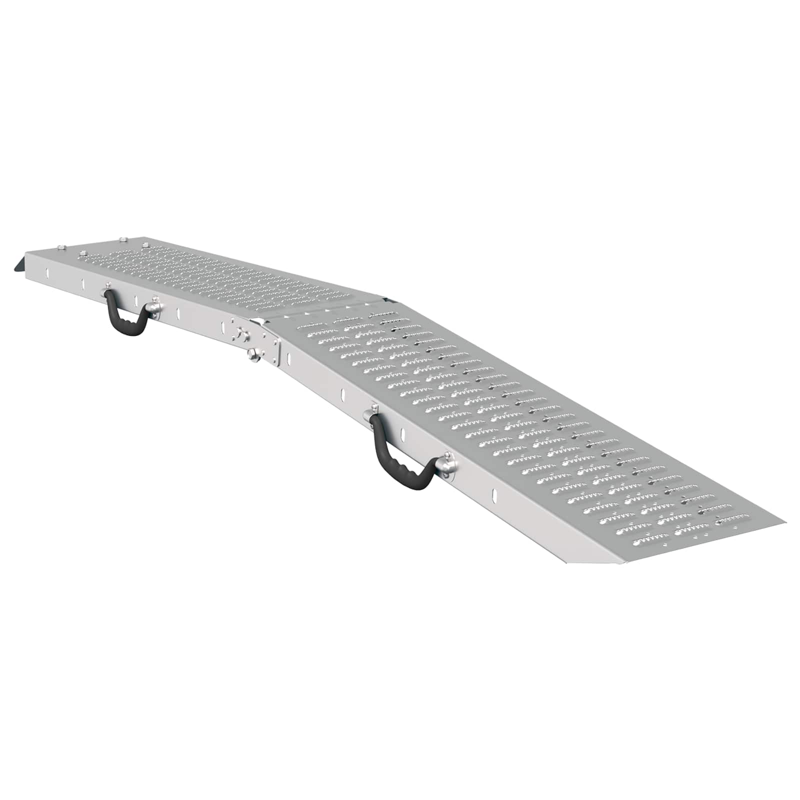vidaXL Faltbare Rampe 200kg pro Rampe 2 pcs Silber 166 x 23 x 4,5 cm