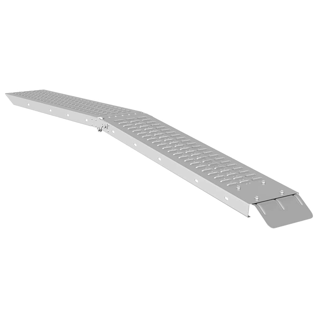 vidaXL Faltbare Rampe 200kg pro Rampe Silber 186 x 23 x 4,5 cm
