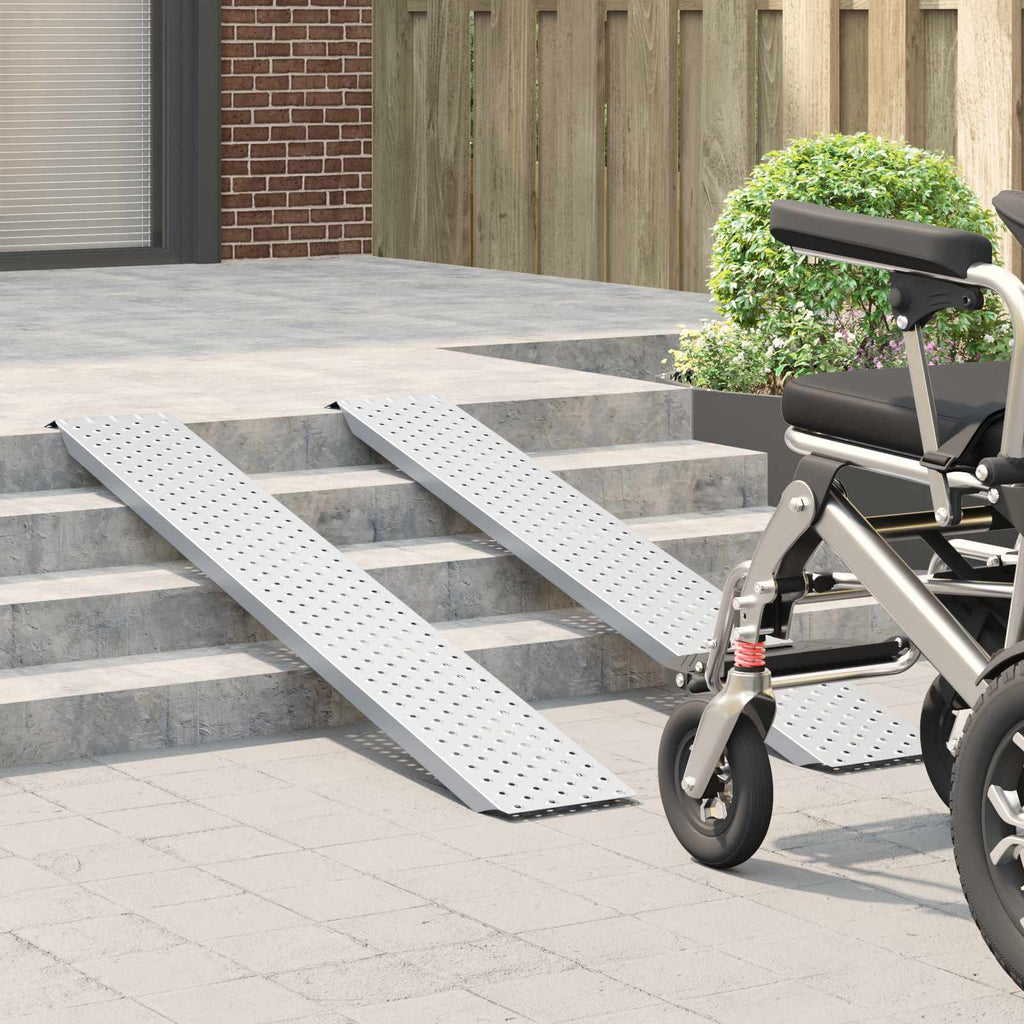 vidaXL Lade Rampe 200 kg Silber 159 x 23 x 5 cm Verzinkter Stahl