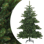 vidaXL Künstlicher klappbarer Weihnachtsbaum Grün 150 cm PVC, Stahl