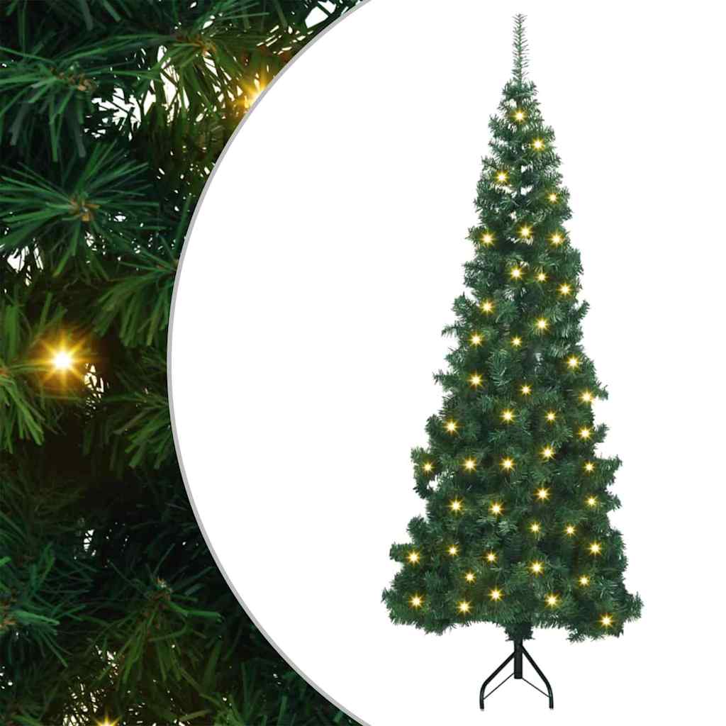 vidaXL Eckiger künstlicher Weihnachtsbaum Grün 180 cm PVC und Metall