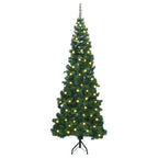 vidaXL Eckiger künstlicher Weihnachtsbaum Grün 180 cm PVC und Metall
