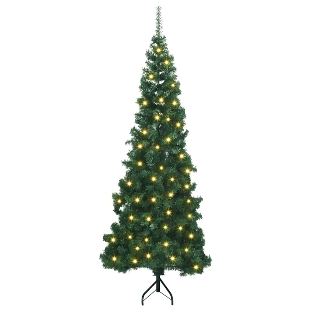 vidaXL Eckiger künstlicher Weihnachtsbaum Grün 180 cm PVC und Metall