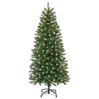 vidaXL Künstlicher Weihnachtsbaum mit 150 LEDs Grün 120 cm PE und PVC