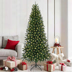 vidaXL Künstlicher Weihnachtsbaum mit 300 LEDs Grün 180 cm PE und PVC